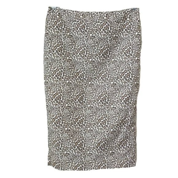 Silk Blend Liz Claiborne Animal Print Pencil Skirt 6 - Picture 1 of 6